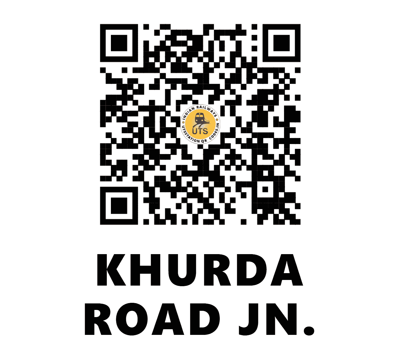 UTS QR Code for KHURDA ROAD JN. - KUR (EO - ODISHA)