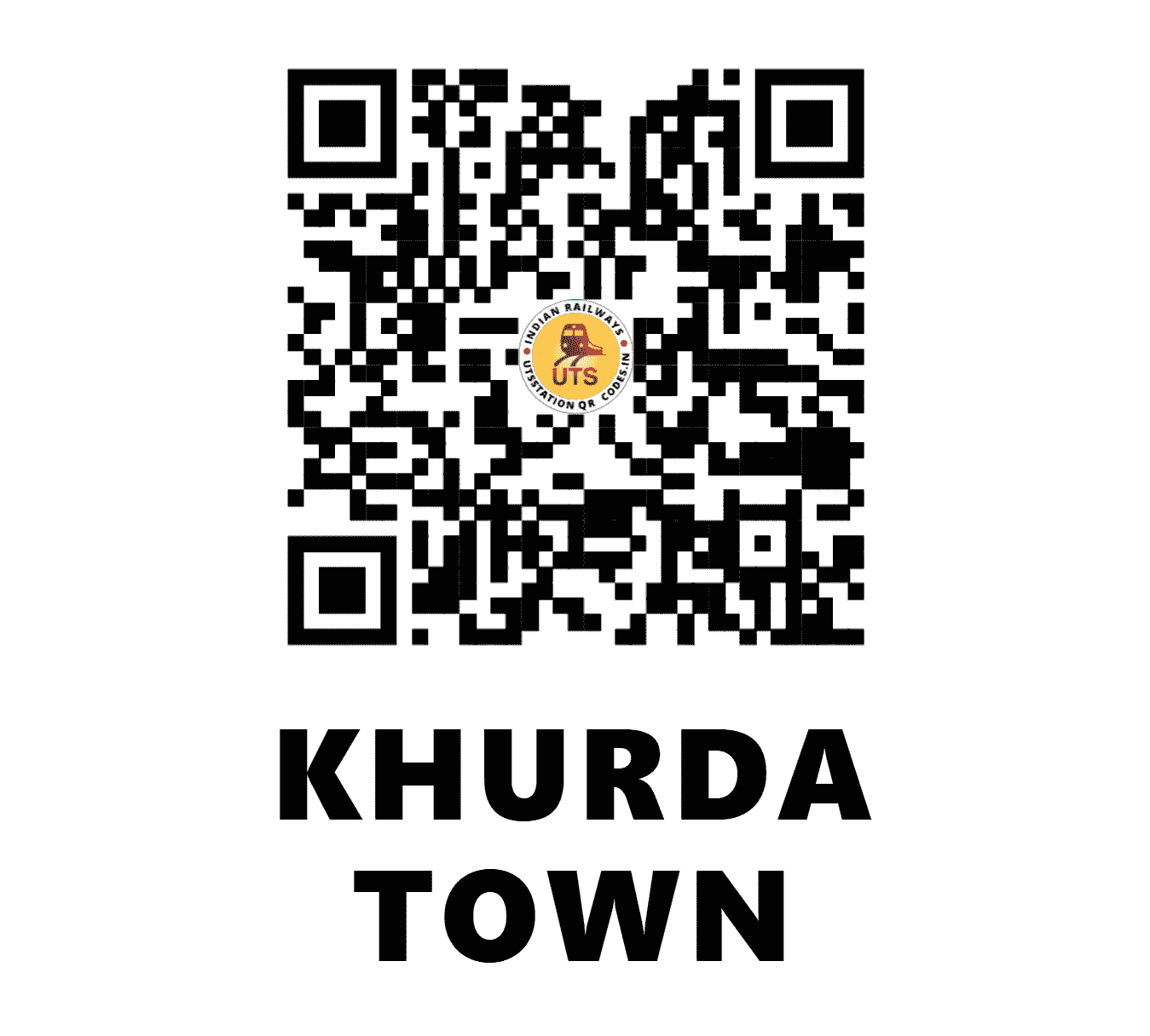 UTS QR Code for KHURDA TOWN - KURT (EO - ODISHA)