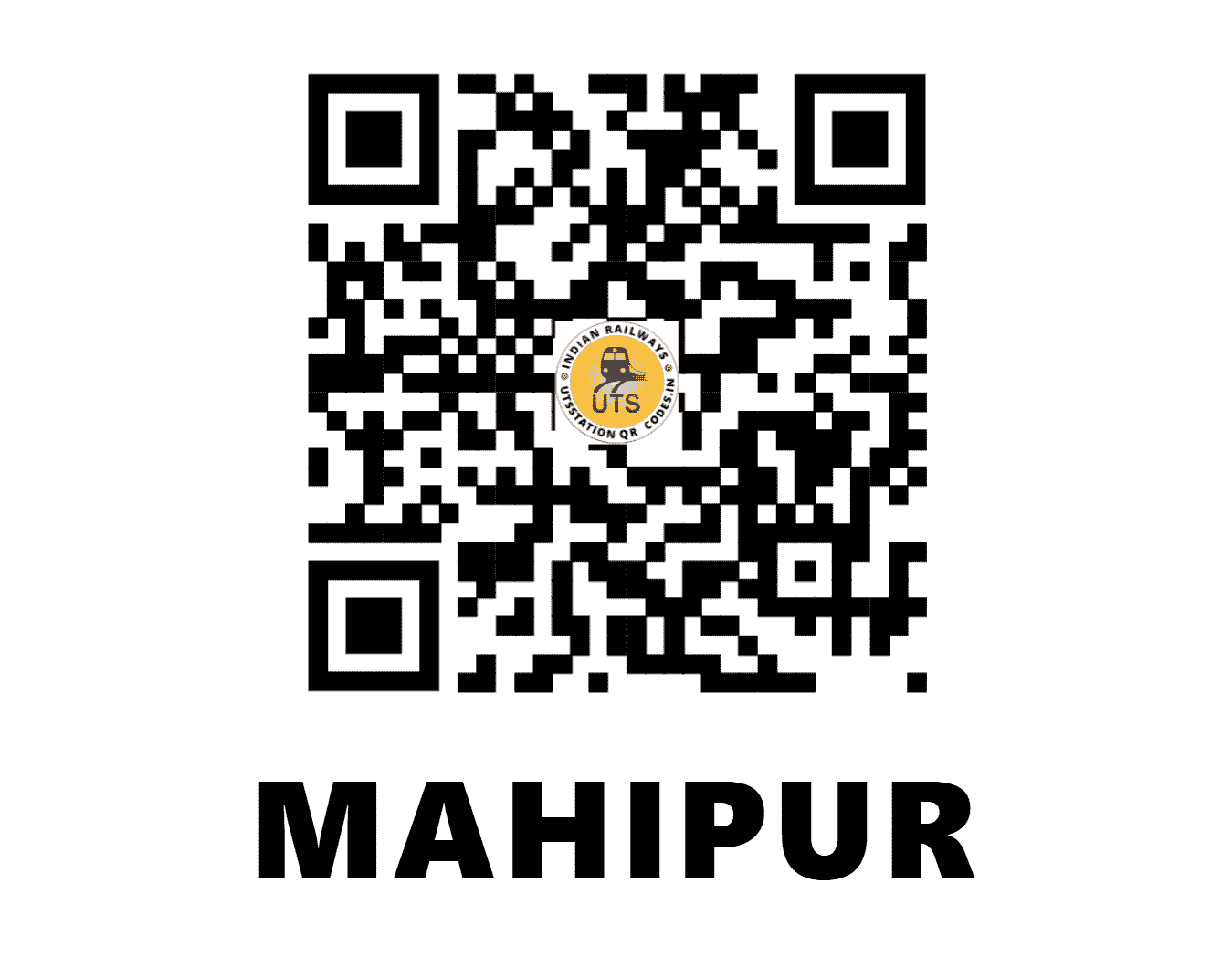 UTS QR Code for MAHIPUR - MAHI (EO - ODISHA)