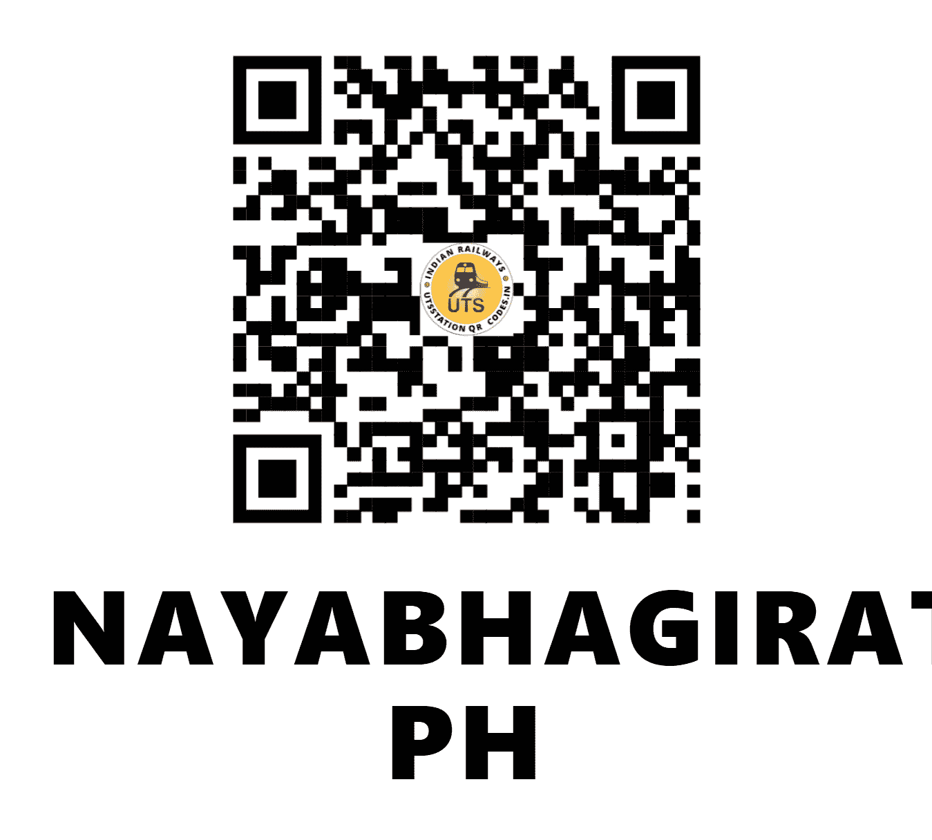 UTS QR Code for NAYABHAGIRATHIPUR PH - NBT (EO - ODISHA)