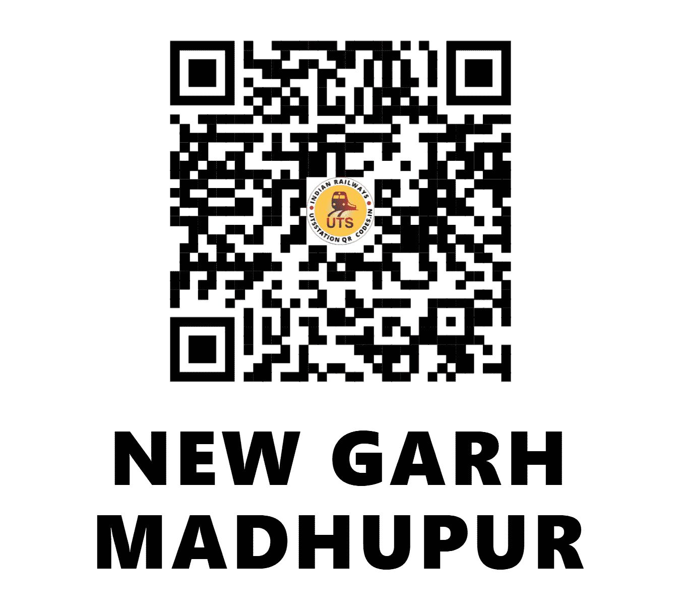 UTS QR Code for NEW GARH MADHUPUR - NGMP (EO - ODISHA)