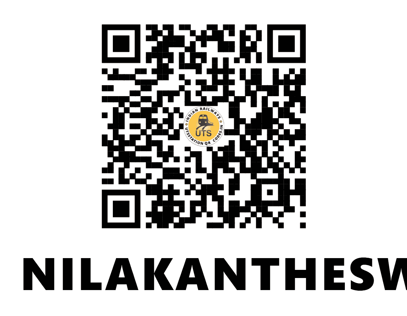 UTS QR Code for NILAKANTHESWAR - NKW (EO - ODISHA)