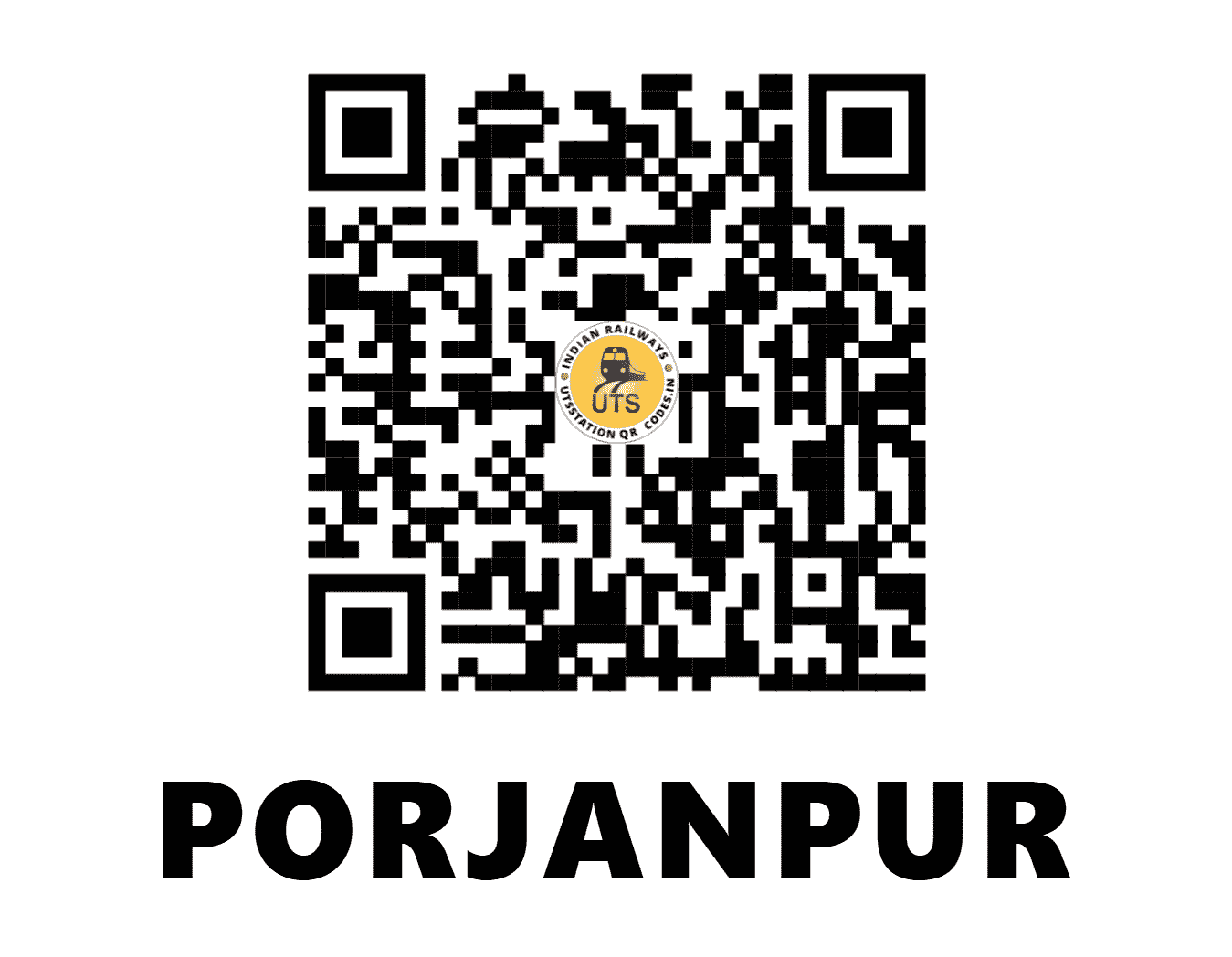 UTS QR Code for PORJANPUR - PRNR (EO - ODISHA)