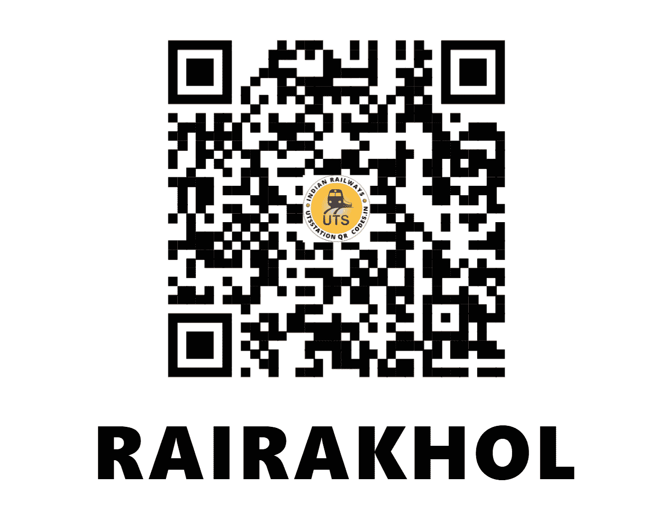 UTS QR Code for RAIRAKHOL - RAIR (EO - ODISHA)