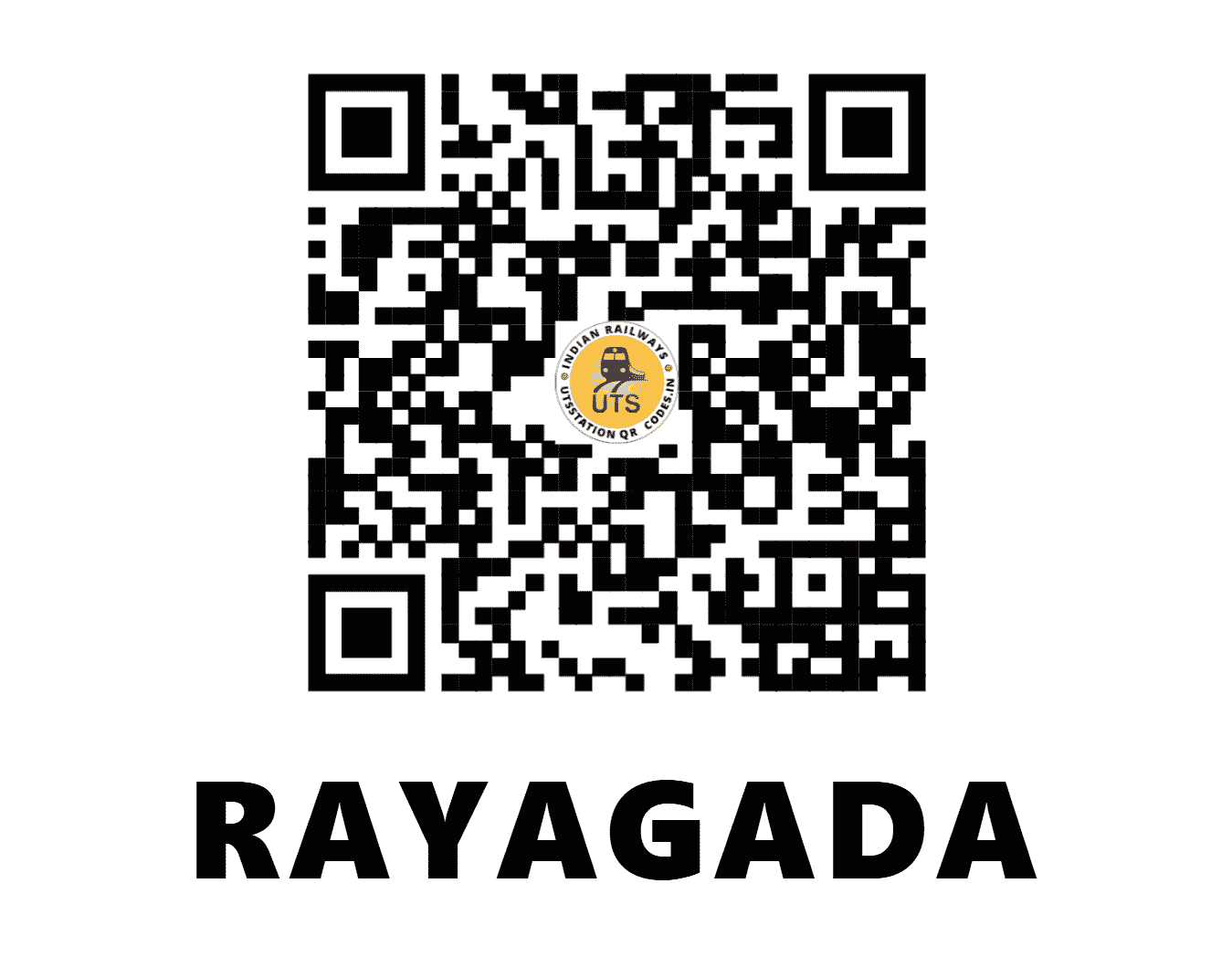 UTS QR Code for RAYAGADA - RGDA (EO - ODISHA)