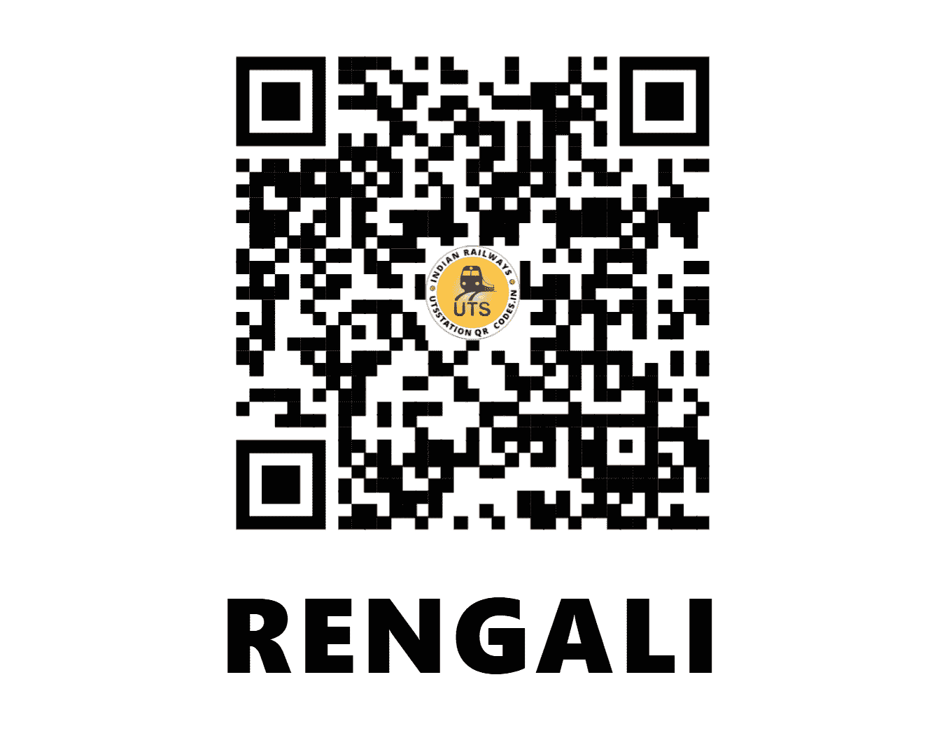 UTS QR Code for RENGALI - RGL (EO - ODISHA)