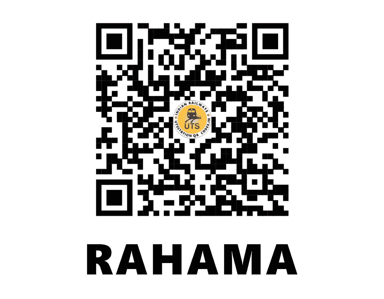 UTS QR Code for RAHAMA - RHMA (EO - ODISHA)