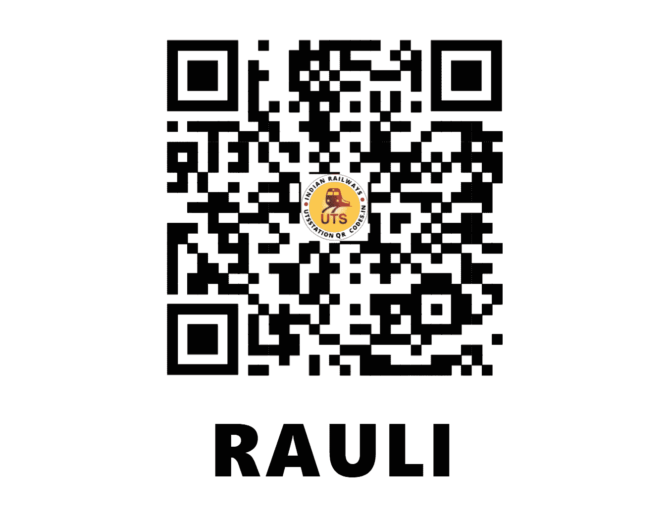 UTS QR Code for RAULI - RUL (EO - ODISHA)