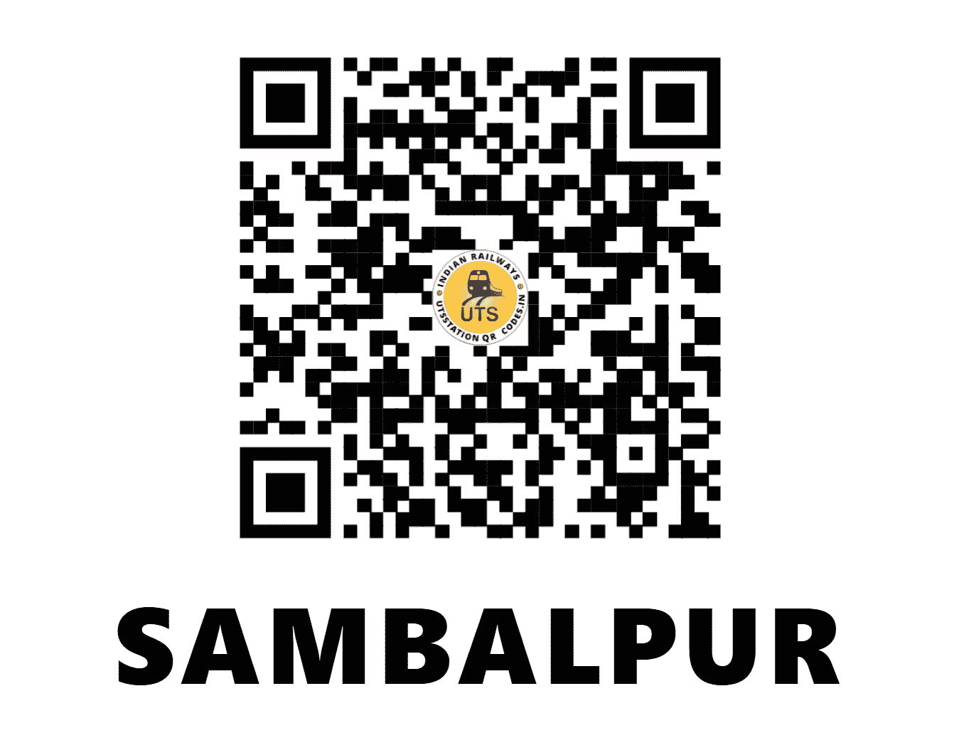 UTS QR Code for SAMBALPUR - SBP (EO - ODISHA)