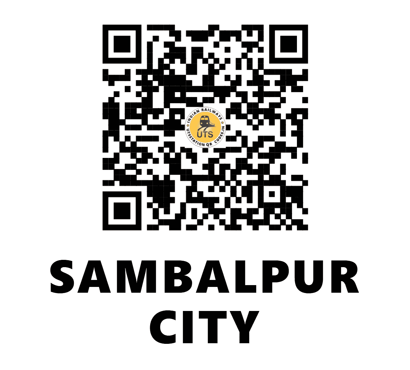 UTS QR Code for SAMBALPUR CITY - SBPY (EO - ODISHA)
