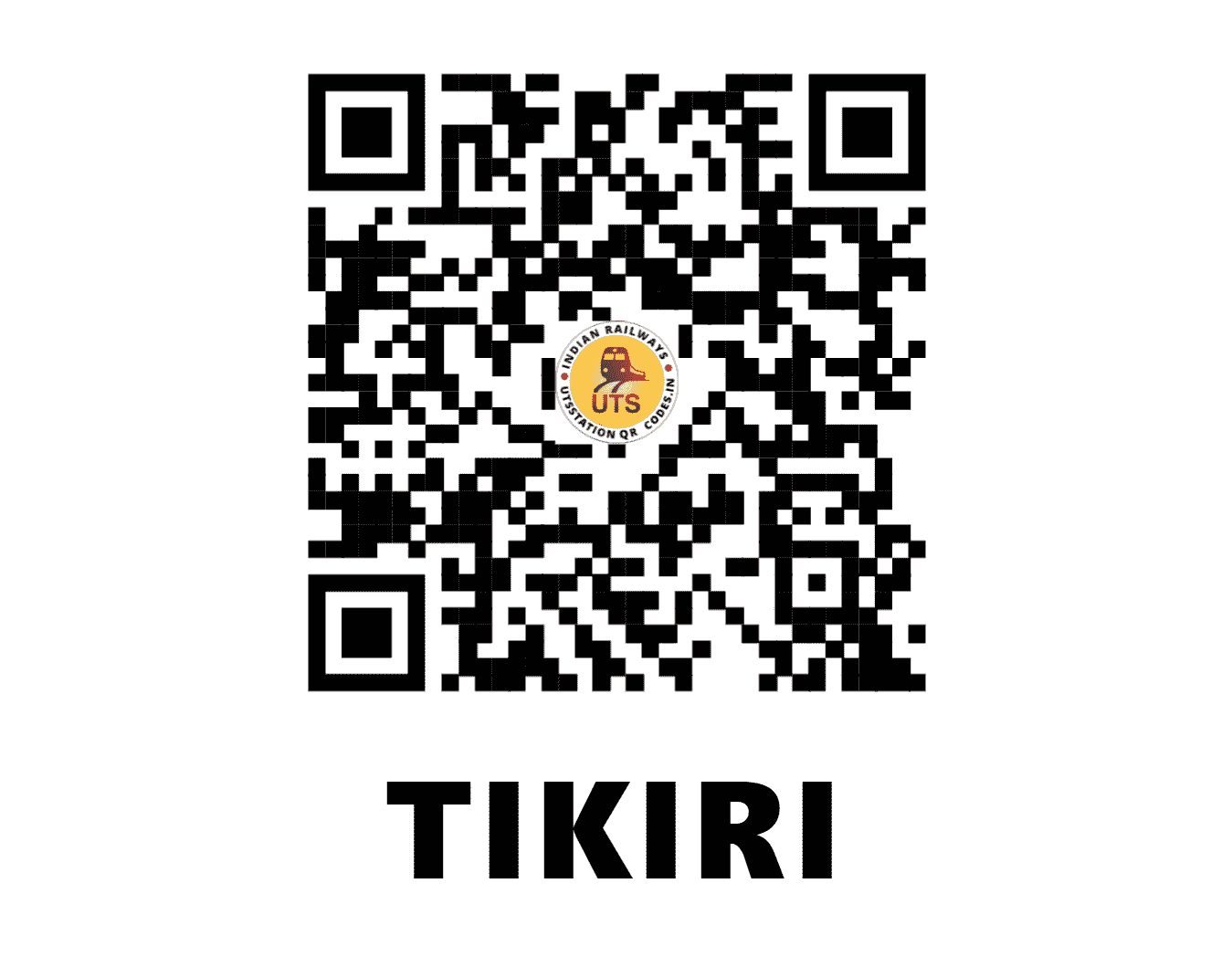 UTS QR Code for TIKIRI - TKRI (EO - ODISHA)