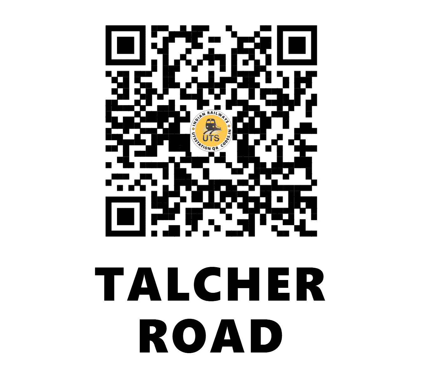 UTS QR Code for TALCHER ROAD - TLHD (EO - ODISHA)