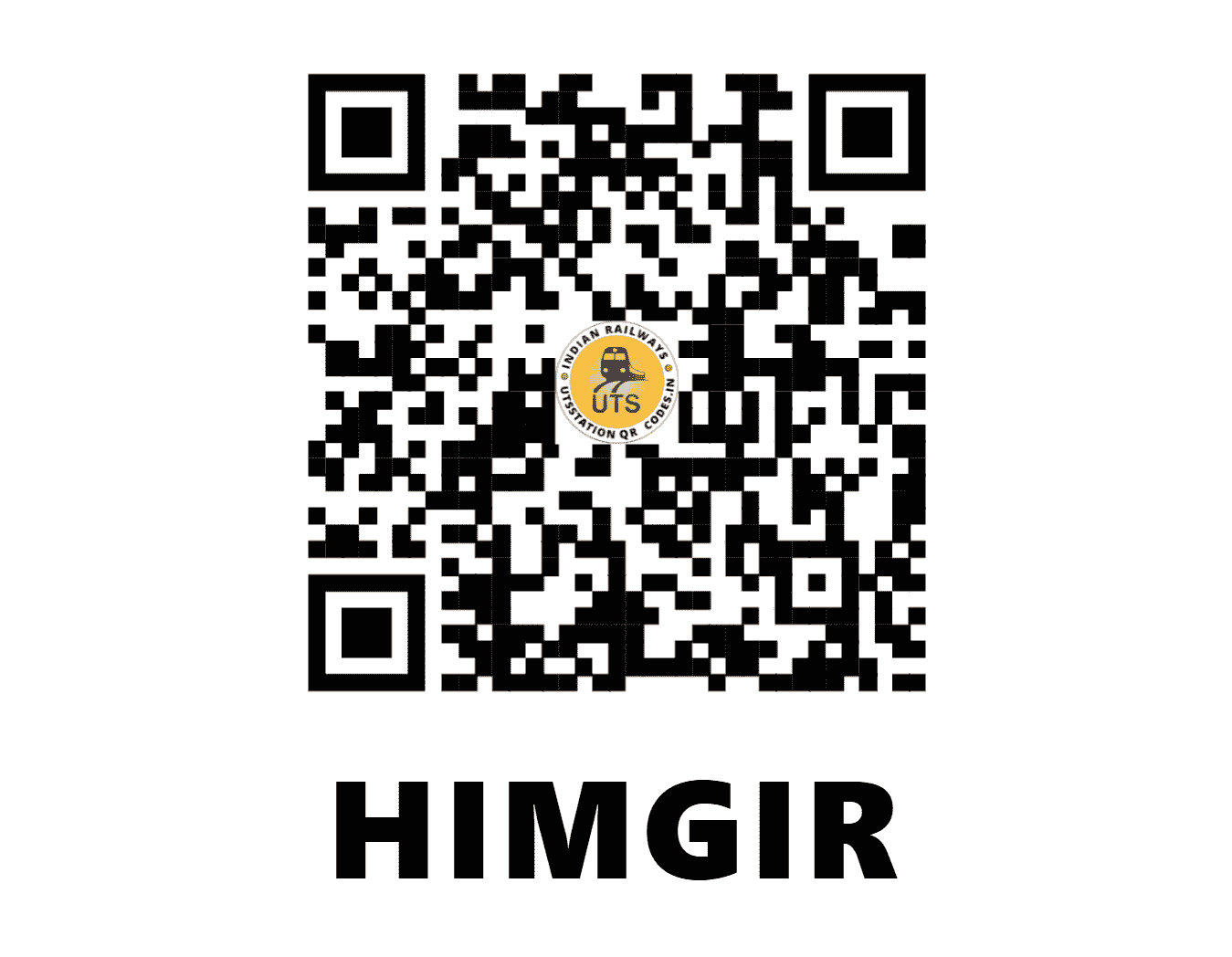 UTS QR Code for HIMGIR - HGR (SB - ODISHA)
