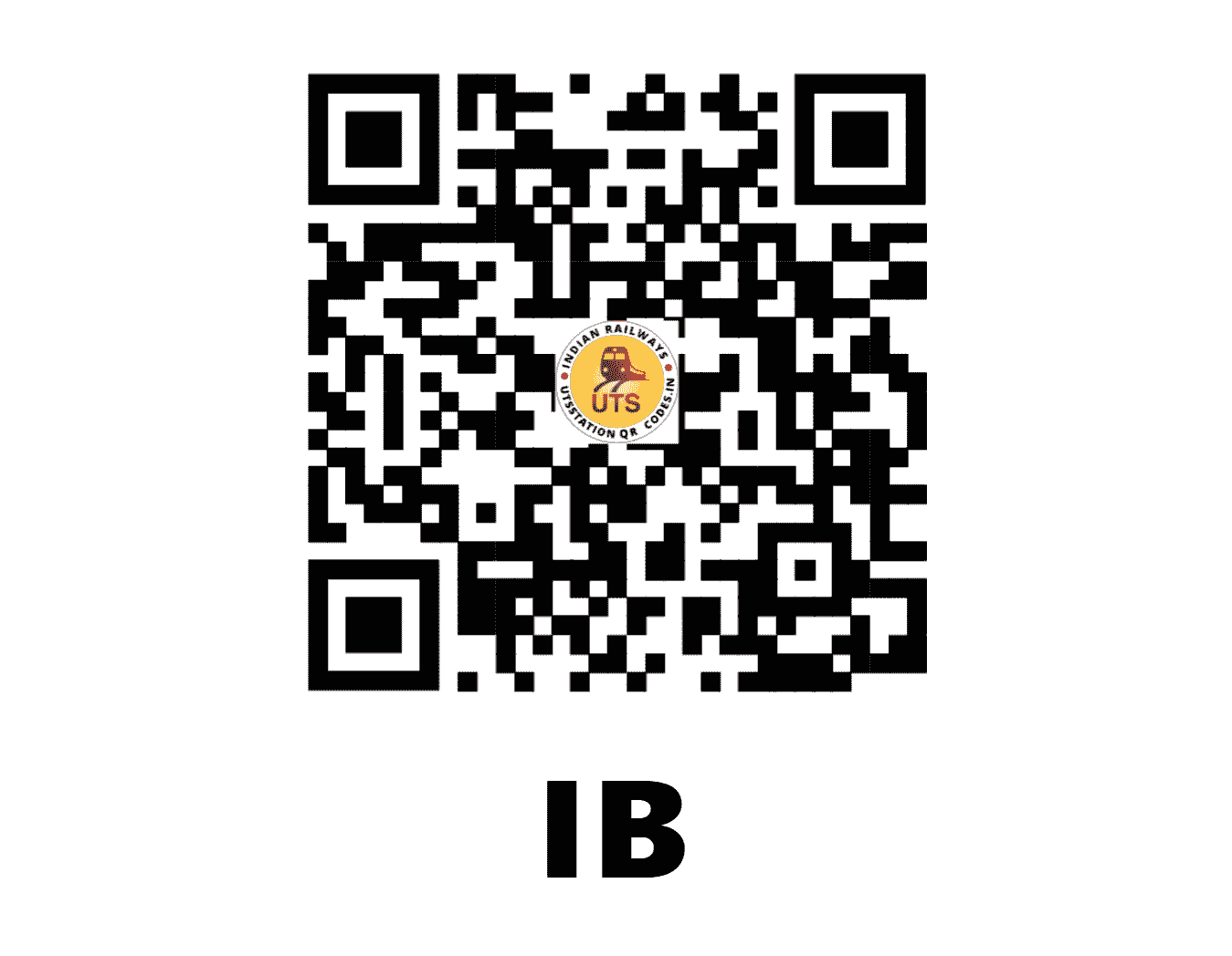 UTS QR Code for IB - IB (SB - ODISHA)