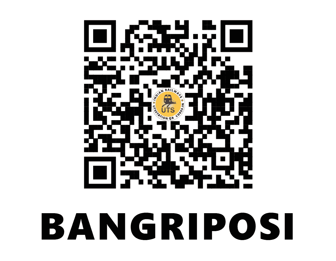 UTS QR Code for BANGRIPOSI - BGY (SE - ODISHA)