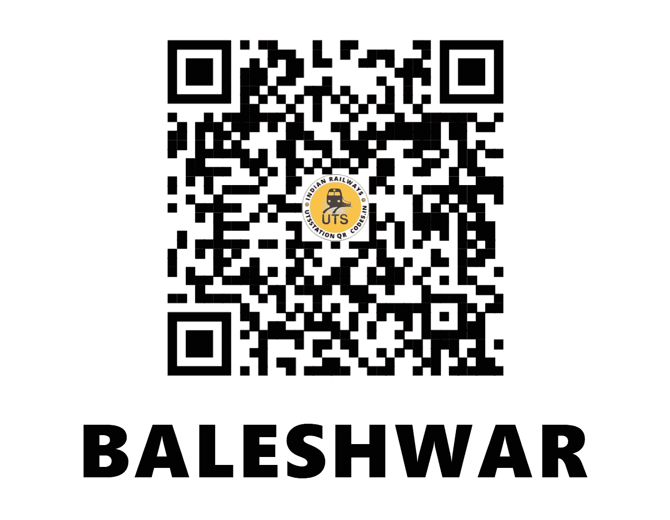 UTS QR Code for BALESHWAR - BLS (SE - ODISHA)