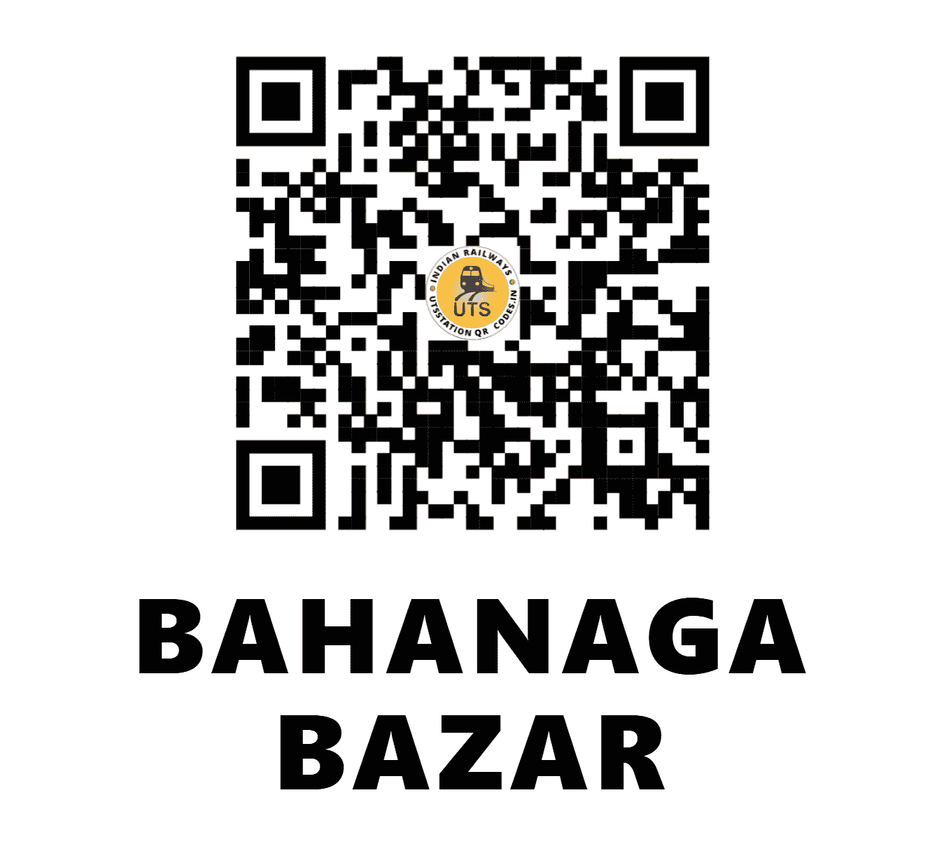 UTS QR Code for BAHANAGA BAZAR - BNBR (SE - ODISHA)