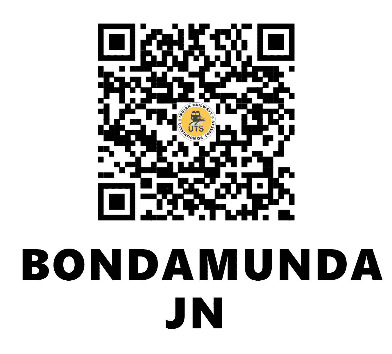 UTS QR Code for BONDAMUNDA JN - BNDM (SE - ODISHA)