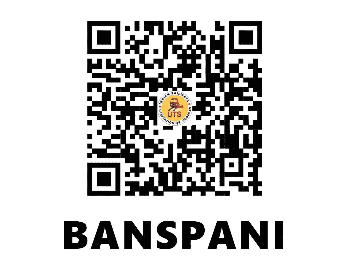 UTS QR Code for BANSPANI - BSPX (SE - ODISHA)