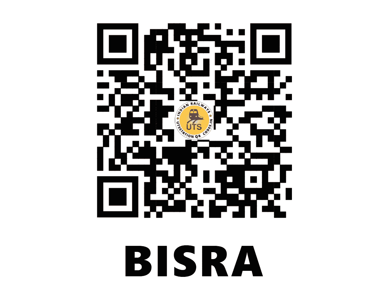 UTS QR Code for BISRA - BZR (SE - ODISHA)