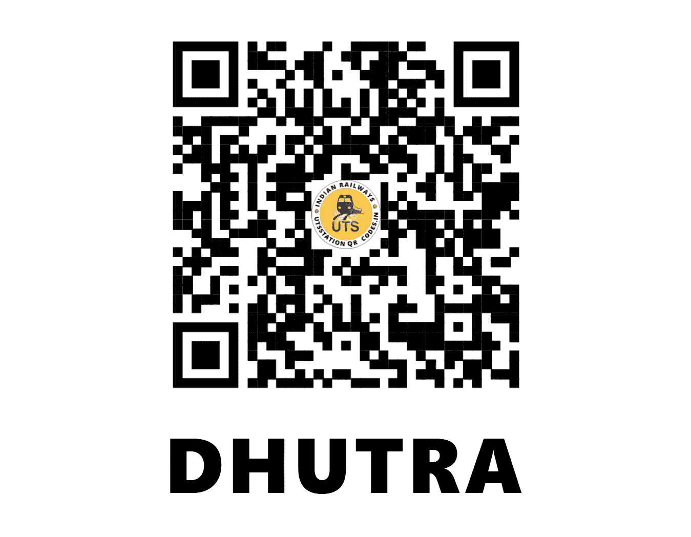 UTS QR Code for DHUTRA - DTV (SE - ODISHA)