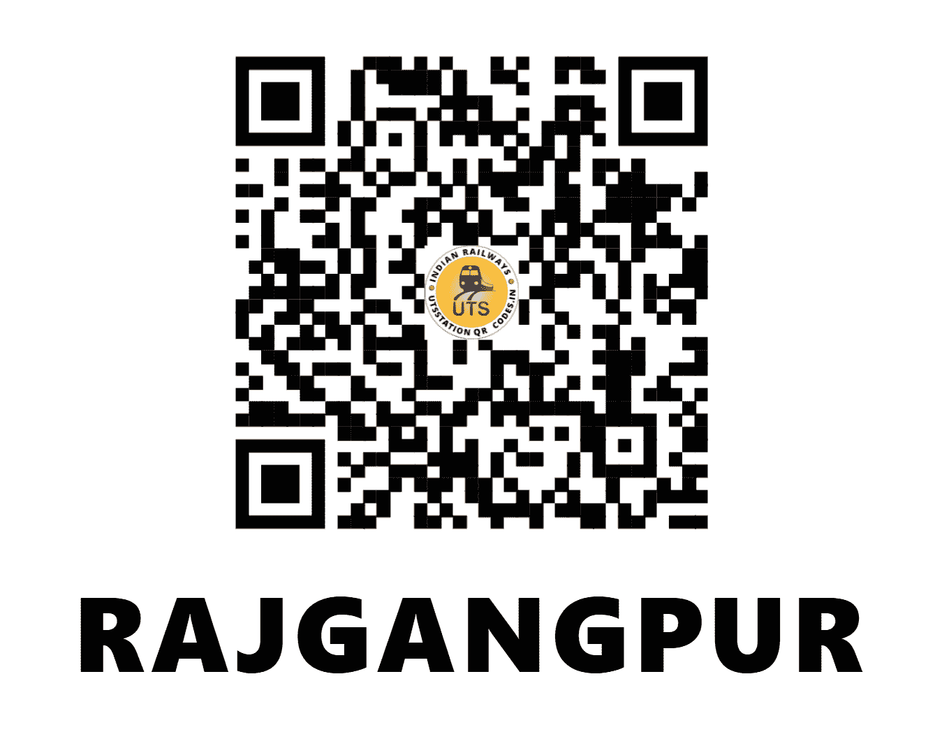 UTS QR Code for RAJGANGPUR - GP (SE - ODISHA)