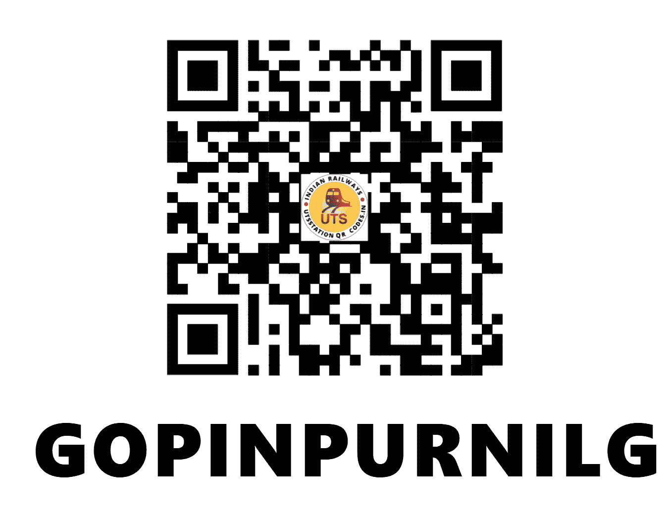UTS QR Code for GOPINPURNILGIRI - GPNB (SE - ODISHA)