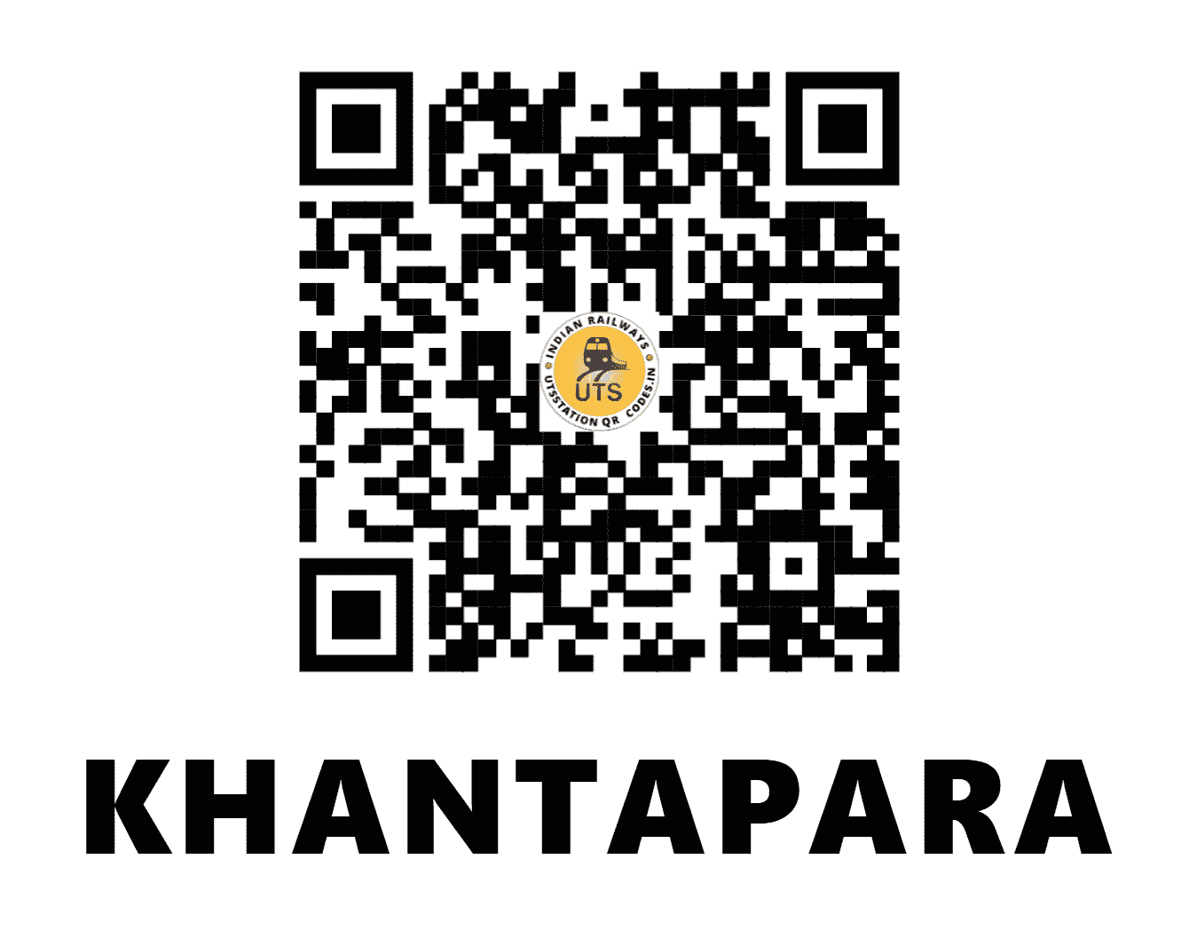 UTS QR Code for KHANTAPARA - KHF (SE - ODISHA)