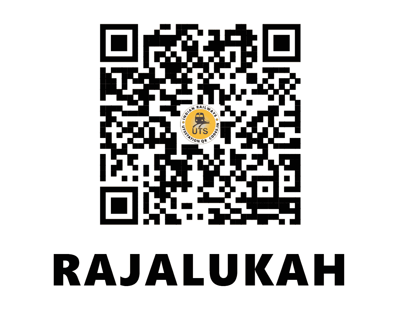 UTS QR Code for RAJALUKAH - RJLK (SE - ODISHA)