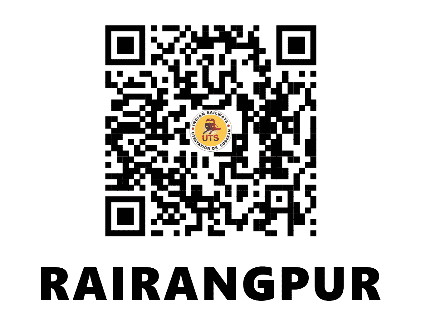 UTS QR Code for RAIRANGPUR - RRP (SE - ODISHA)