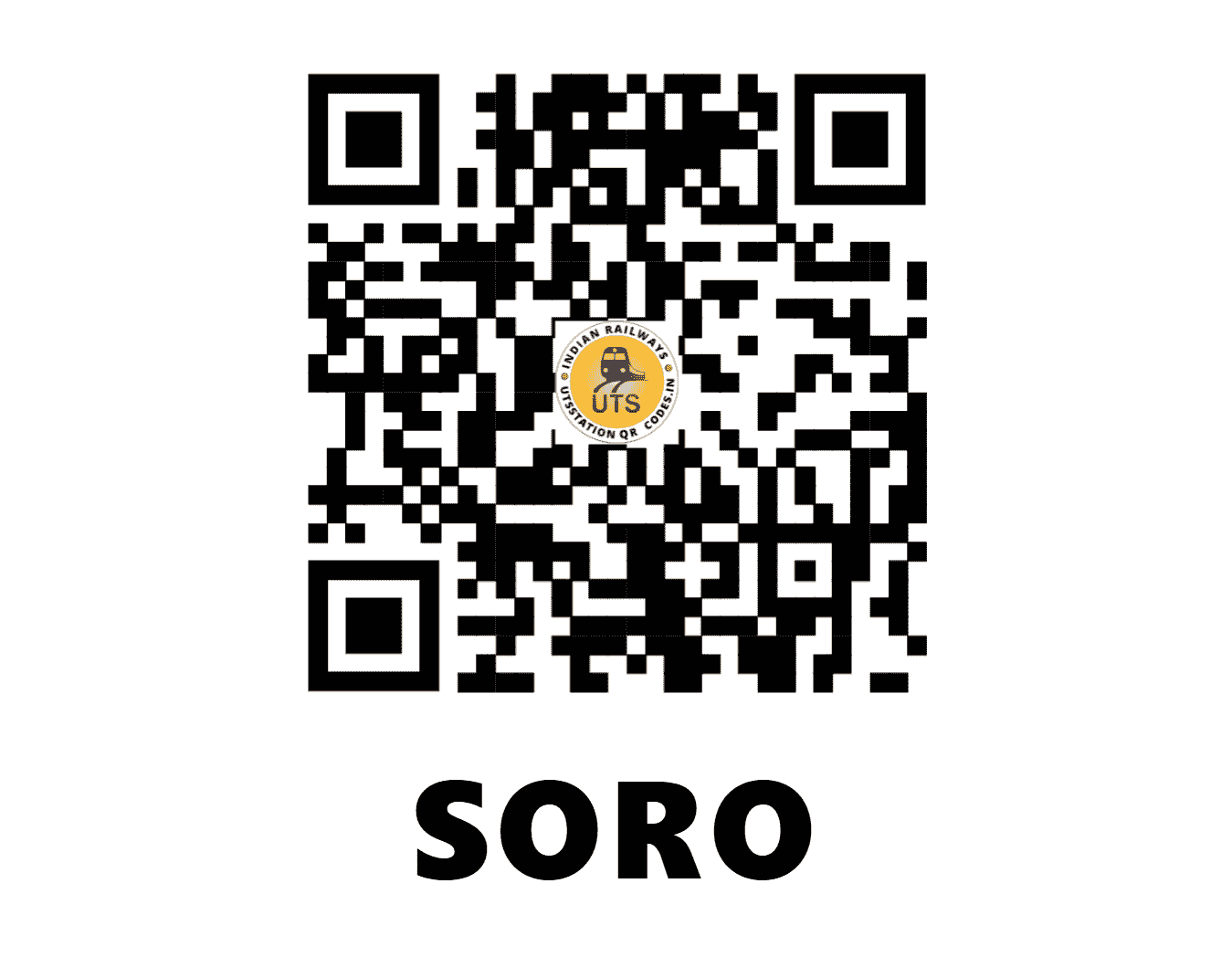 UTS QR Code for SORO - SORO (SE - ODISHA)
