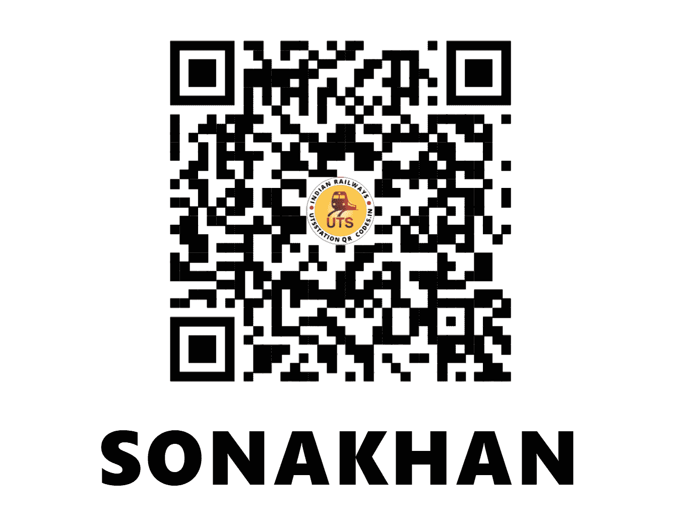 UTS QR Code for SONAKHAN - SXN (SE - ODISHA)