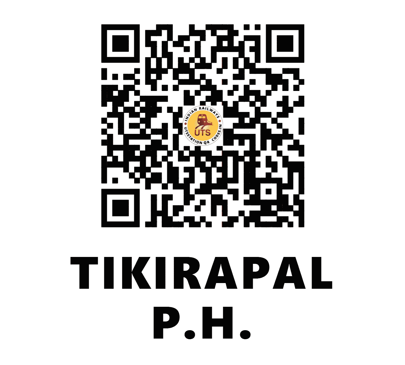 UTS QR Code for TIKIRAPAL P.H. - TKPL (SE - ODISHA)