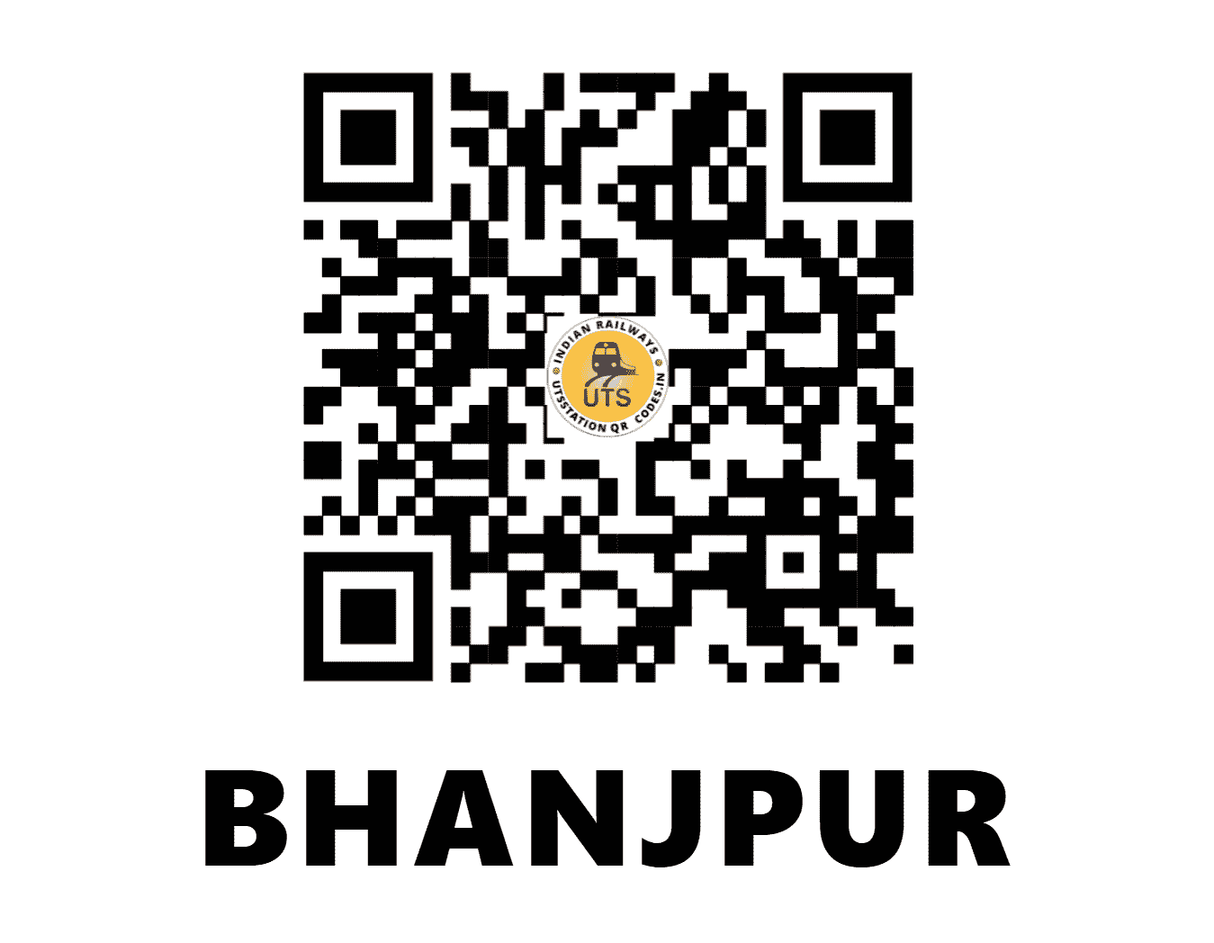 UTS QR Code for BHANJPUR - VZR (SE - ODISHA)