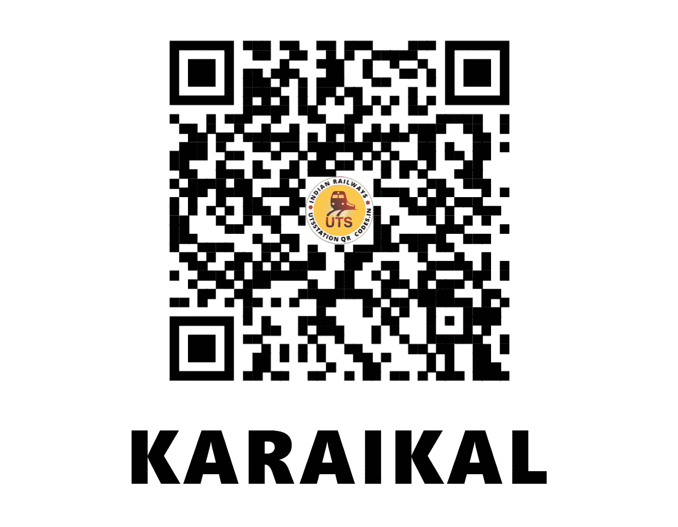 UTS QR Code for KARAIKAL - KIK (SR - PUDUCHERRY)