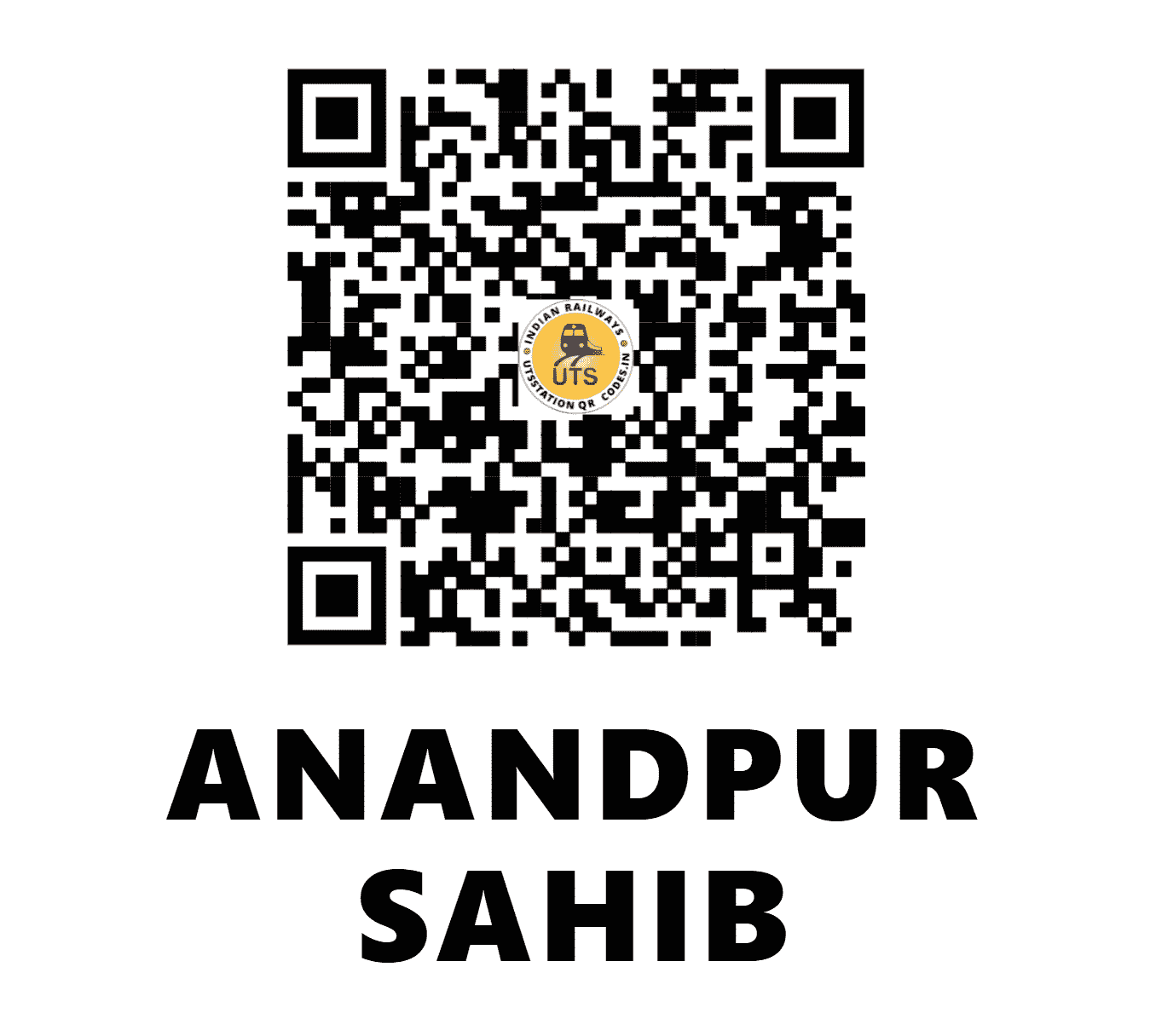 UTS QR Code for ANANDPUR SAHIB - ANSB (NR - PUNJAB)