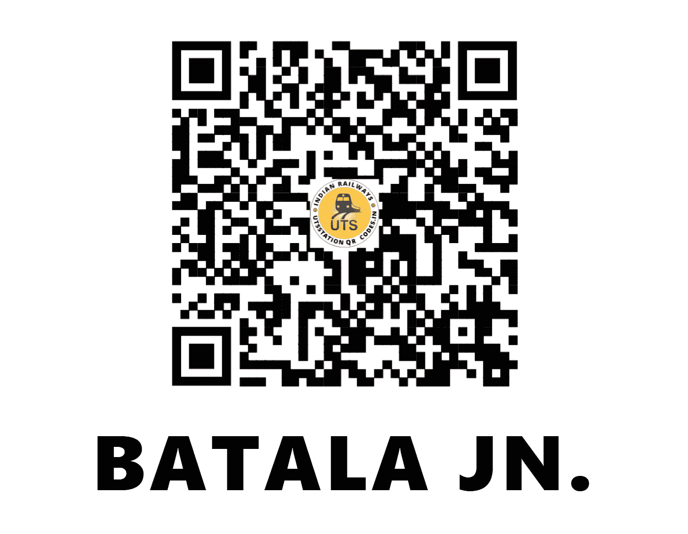 UTS QR Code for BATALA JN. - BAT (NR - PUNJAB)