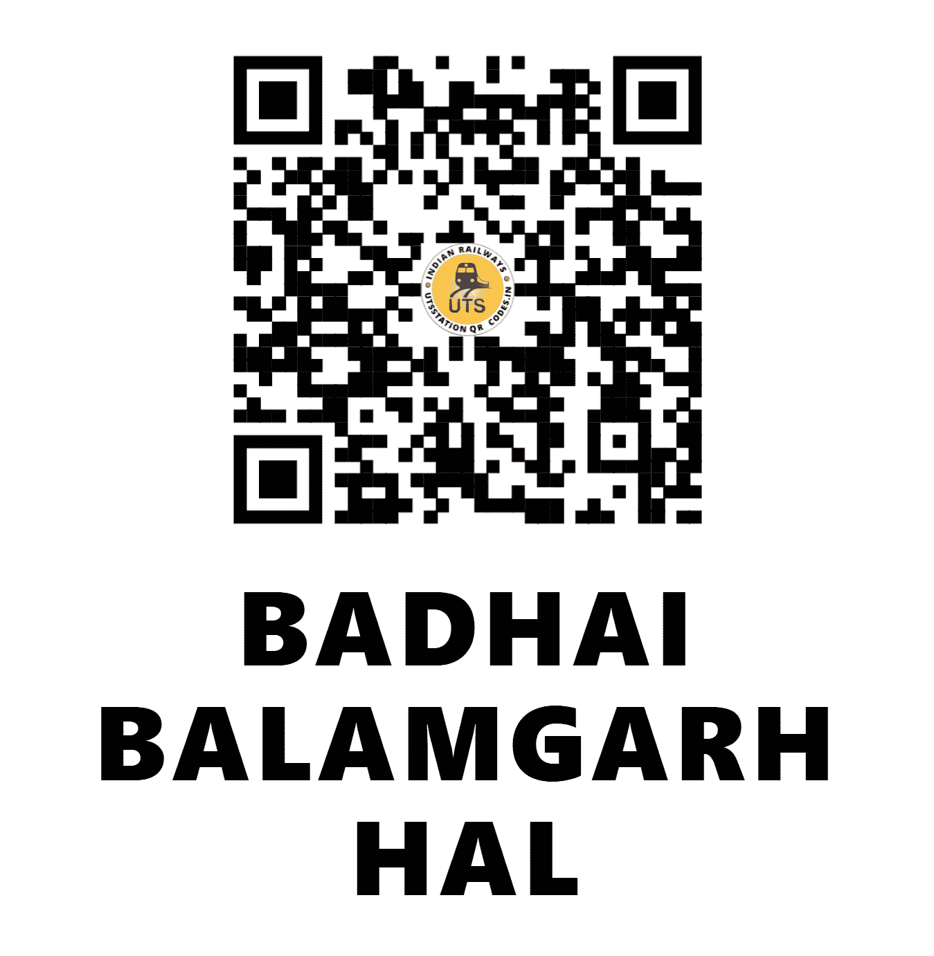 UTS QR Code for BADHAI BALAMGARH HAL - BDBG (NR - PUNJAB)