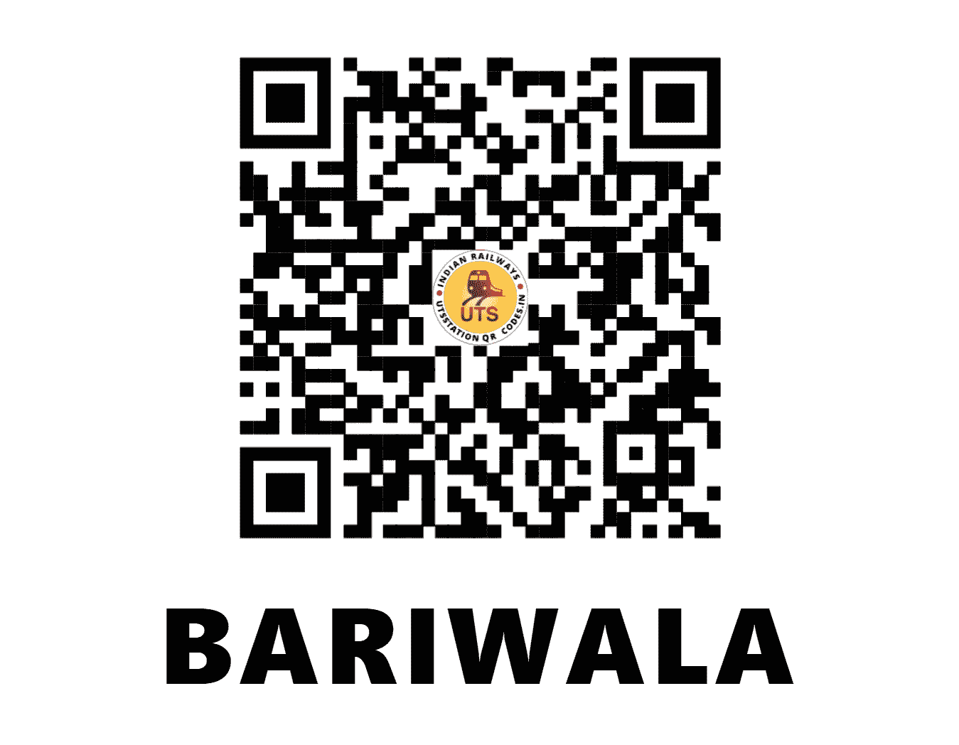 UTS QR Code for BARIWALA - BRW (NR - PUNJAB)