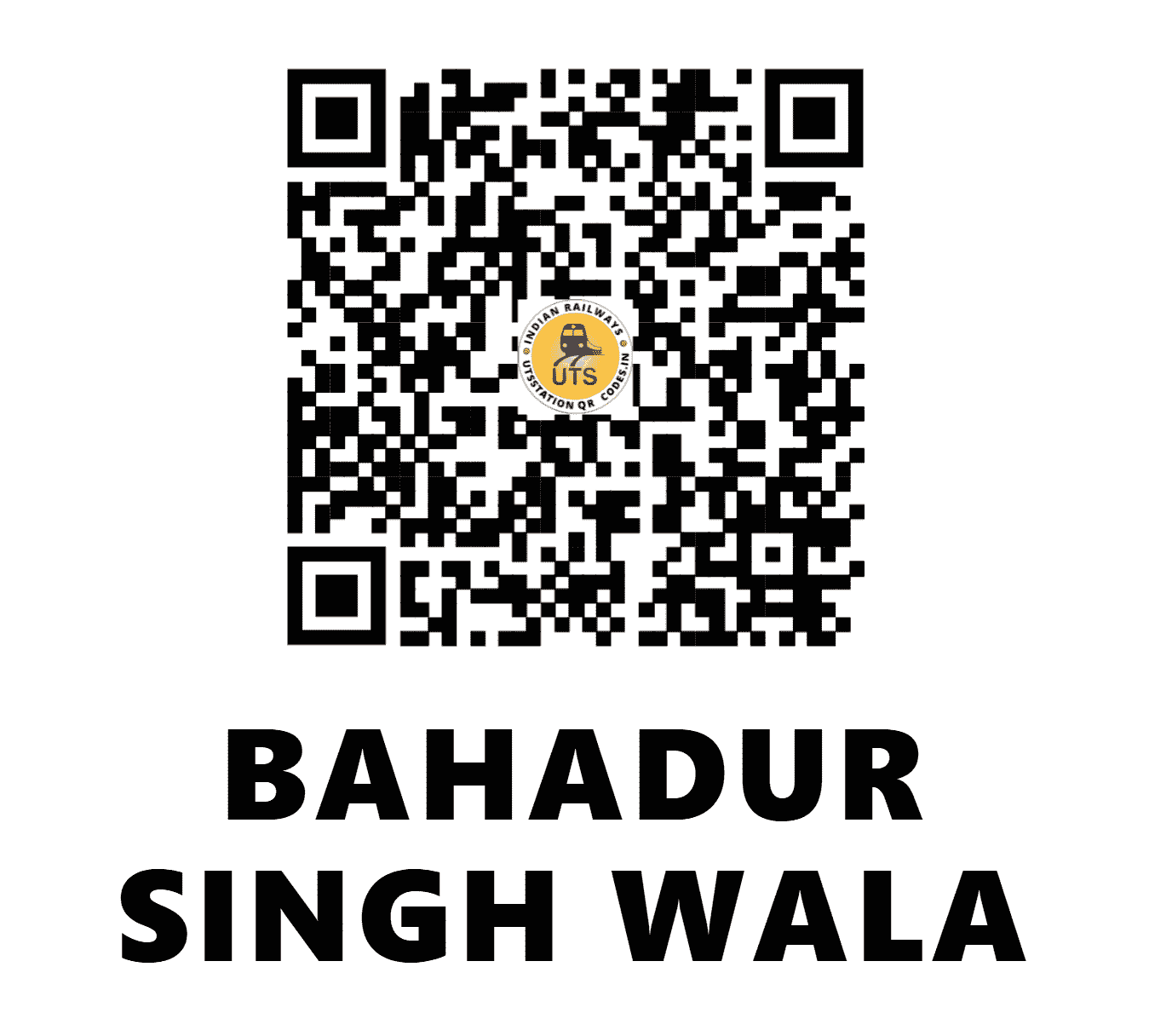 UTS QR Code for BAHADUR SINGH WALA - BSS (NR - PUNJAB)
