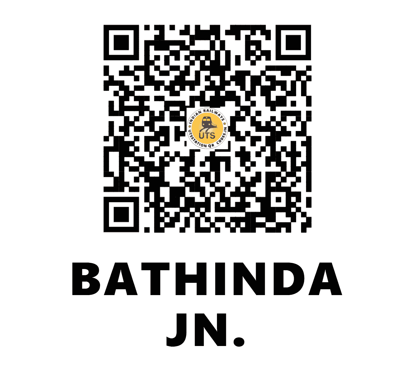UTS QR Code for BATHINDA JN. - BTI (NR - PUNJAB)