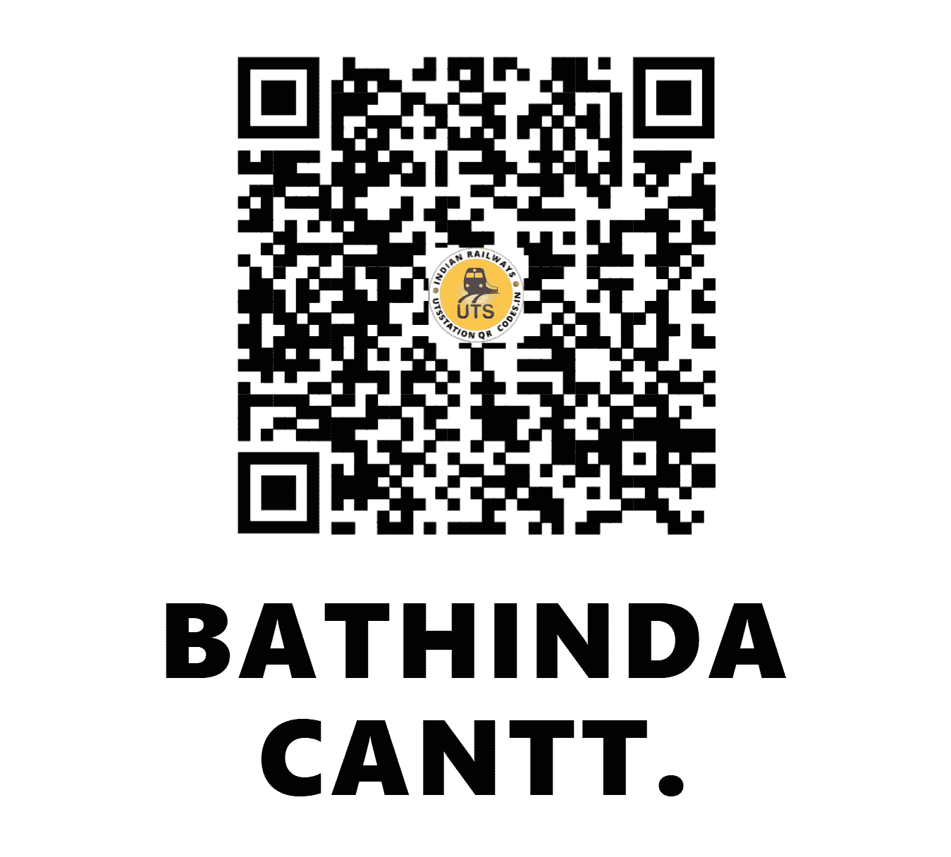 UTS QR Code for BATHINDA CANTT. - BTIC (NR - PUNJAB)