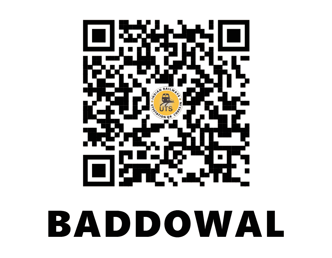 UTS QR Code for BADDOWAL - BWZ (NR - PUNJAB)