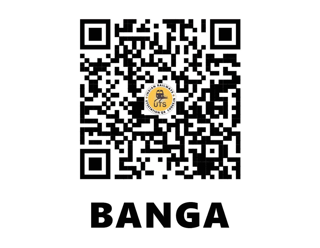 UTS QR Code for BANGA - BXB (NR - PUNJAB)