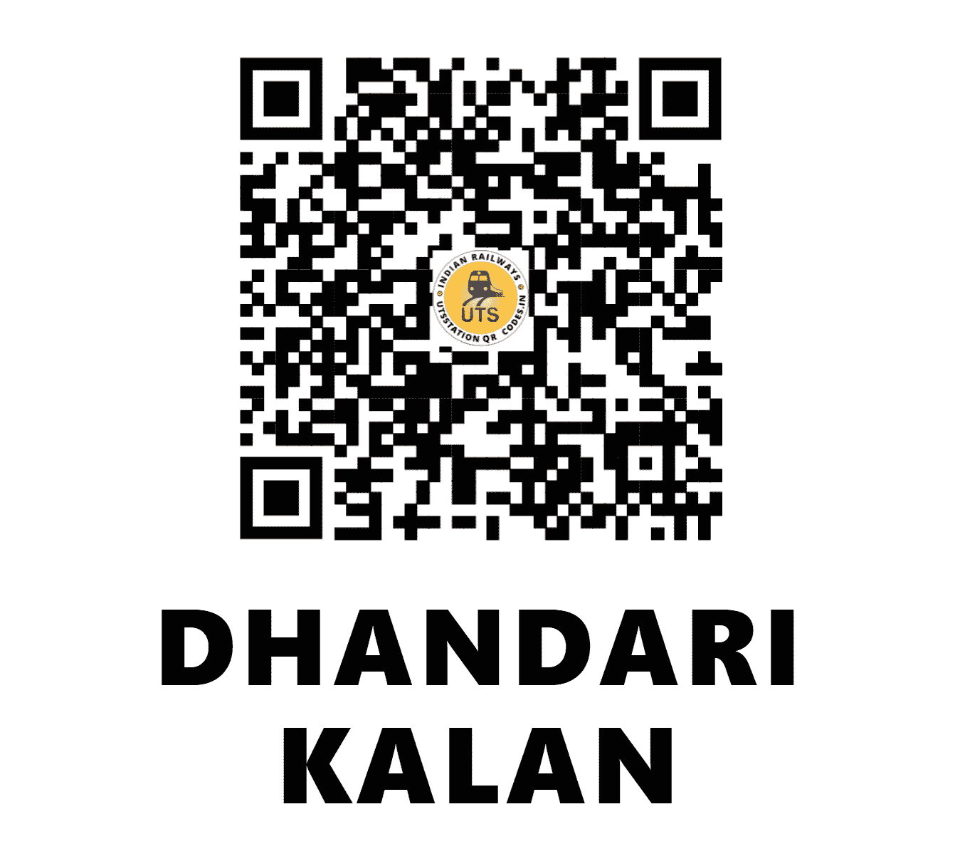 UTS QR Code for DHANDARI KALAN - DDL (NR - PUNJAB)
