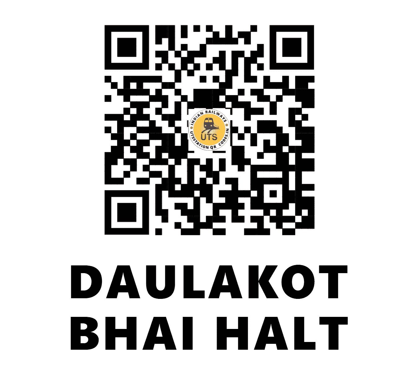UTS QR Code for DAULAKOT BHAI HALT - DQV (NR - PUNJAB)