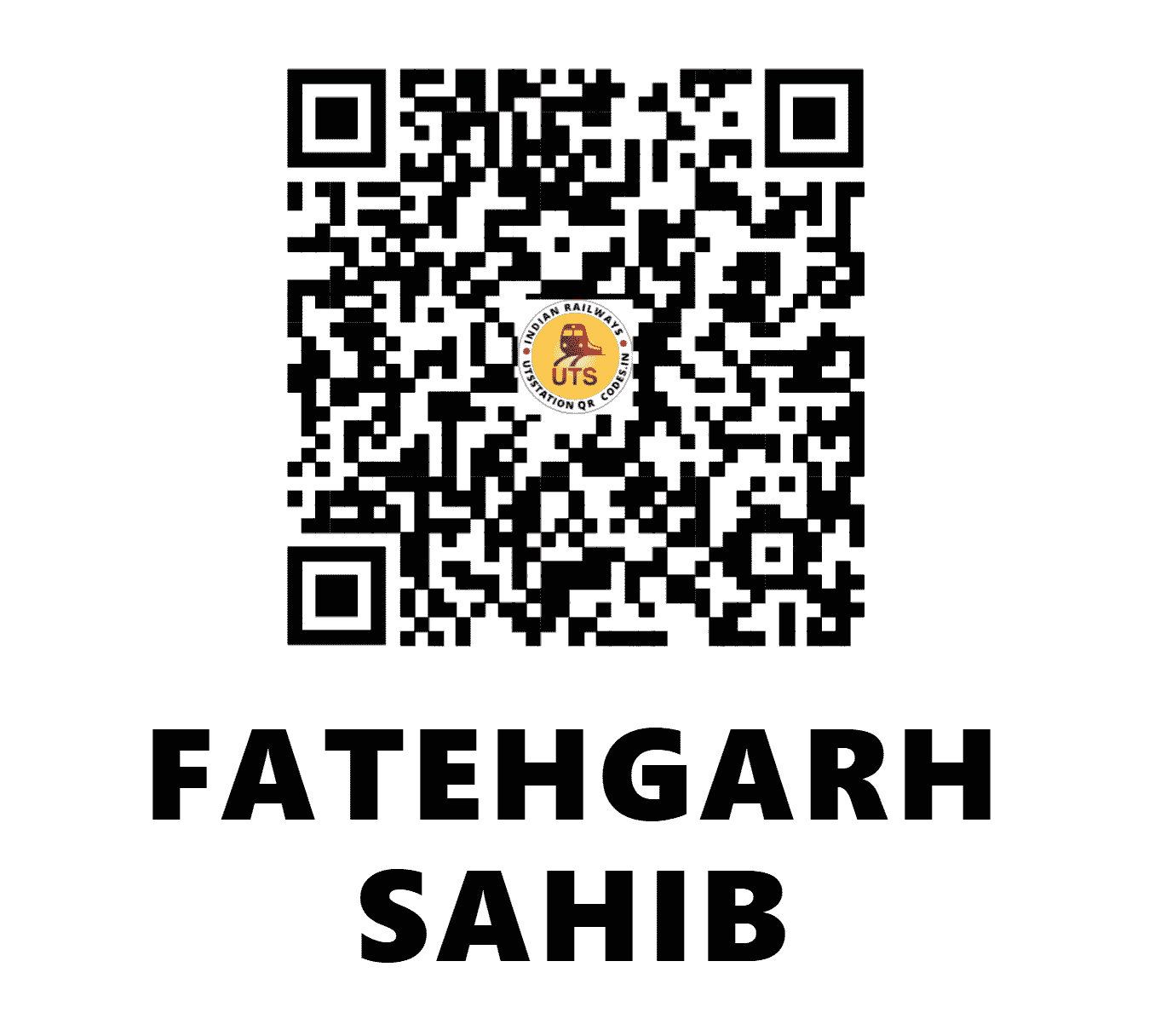 UTS QR Code for FATEHGARH SAHIB - FGSB (NR - PUNJAB)