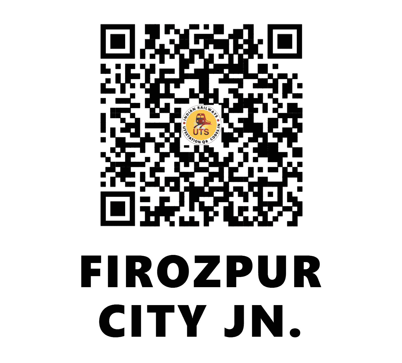 UTS QR Code for FIROZPUR CITY JN. - FZP (NR - PUNJAB)