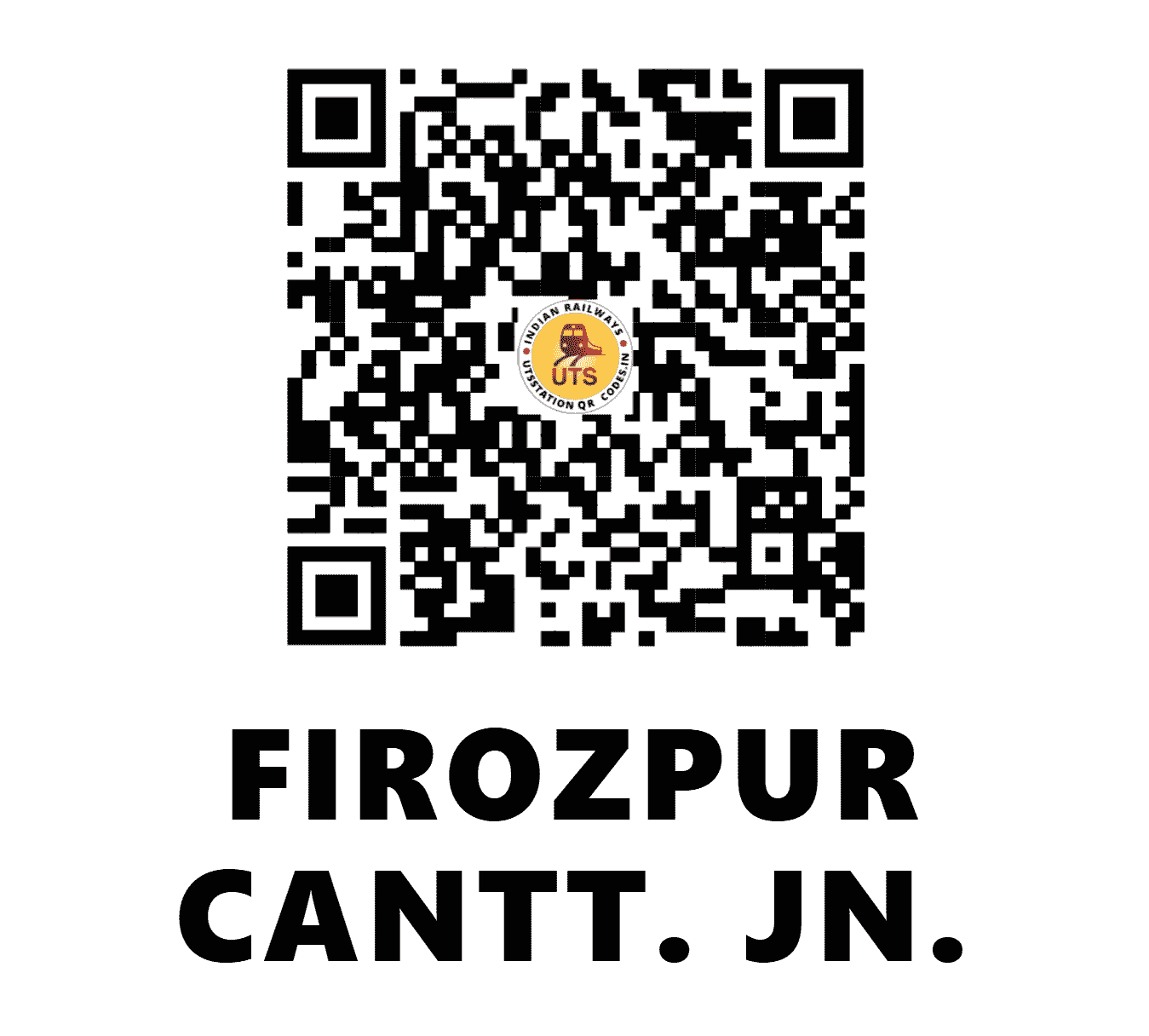 UTS QR Code for FIROZPUR CANTT. JN. - FZR (NR - PUNJAB)