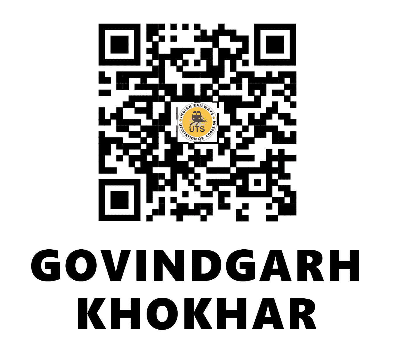 UTS QR Code for GOVINDGARH KHOKHAR - GGKR (NR - PUNJAB)